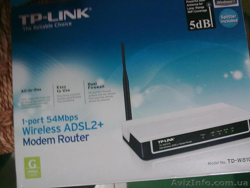 Маршрутизатор WI-FI TP-LINK TD-W8101G - <ro>Изображение</ro><ru>Изображение</ru> #1, <ru>Объявление</ru> #520889