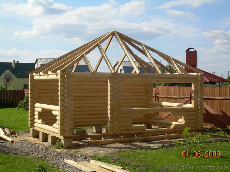 Беседки со сруба, деревянные беседки - <ro>Изображение</ro><ru>Изображение</ru> #1, <ru>Объявление</ru> #1068955