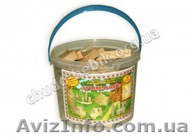 Деревянный конструктор «Строитель» в ведерке - <ro>Изображение</ro><ru>Изображение</ru> #1, <ru>Объявление</ru> #1529736