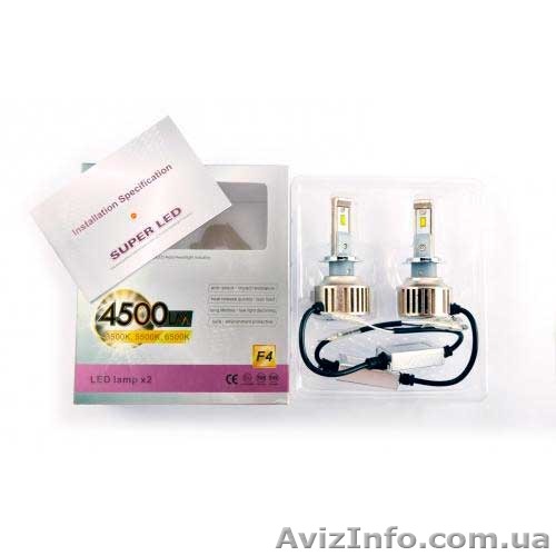 Комплект LED ламп F4 H7 5500 K - <ro>Изображение</ro><ru>Изображение</ru> #1, <ru>Объявление</ru> #1544404