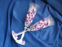 Декор cвадебного шампанского, фужеров, свечей, замочков для молодоженов - <ro>Изображение</ro><ru>Изображение</ru> #1, <ru>Объявление</ru> #160319