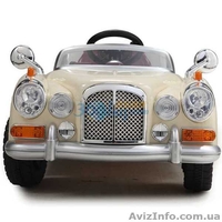 Детский электромобиль Mercedes Benz 128 RETRO. БЕЖЕВЫЙ - <ro>Изображение</ro><ru>Изображение</ru> #1, <ru>Объявление</ru> #995485