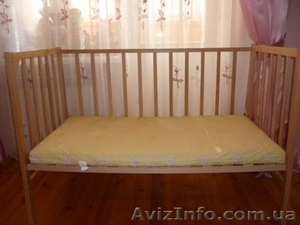 Детская кроватка + матрас кокосовый - <ro>Изображение</ro><ru>Изображение</ru> #2, <ru>Объявление</ru> #583795