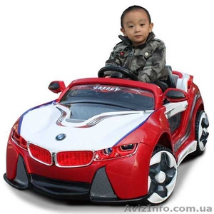Детский электромобиль BMW i8 VISION 12V, 2 мотора, красный - <ro>Изображение</ro><ru>Изображение</ru> #1, <ru>Объявление</ru> #960378