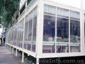 Прозрачный тент ПВХ окна завесы шторы