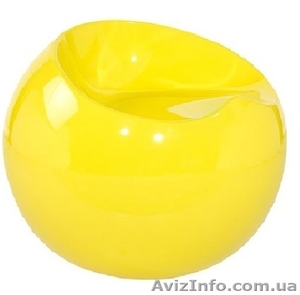 Пуфик Рензо,  цвет желтый,  черный красный