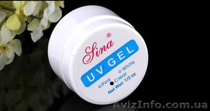 Lina УФ-гель, UV-gel, для наращивания, прозрачный-белый -15мл/баночка - <ro>Изображение</ro><ru>Изображение</ru> #8, <ru>Объявление</ru> #1351527