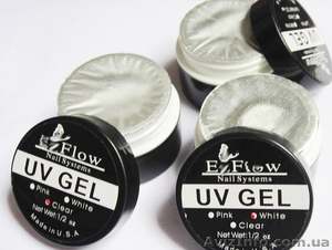 EzFlow УФ-гель, UV-gel, для наращивания ногтей, прозрачный-белый – 15мл - <ro>Изображение</ro><ru>Изображение</ru> #5, <ru>Объявление</ru> #1351526