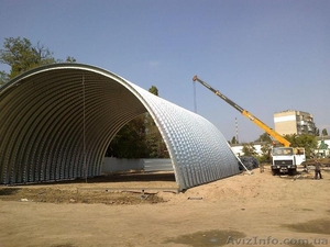 ангары бескаркасные,  склады