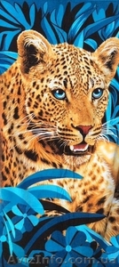 Пляжные полотенца велюр-махра в ассортименте расцветок