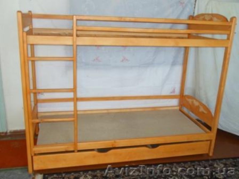 Двухъярусная кровать новая из дерева ольха. - <ro>Изображение</ro><ru>Изображение</ru> #2, <ru>Объявление</ru> #490085