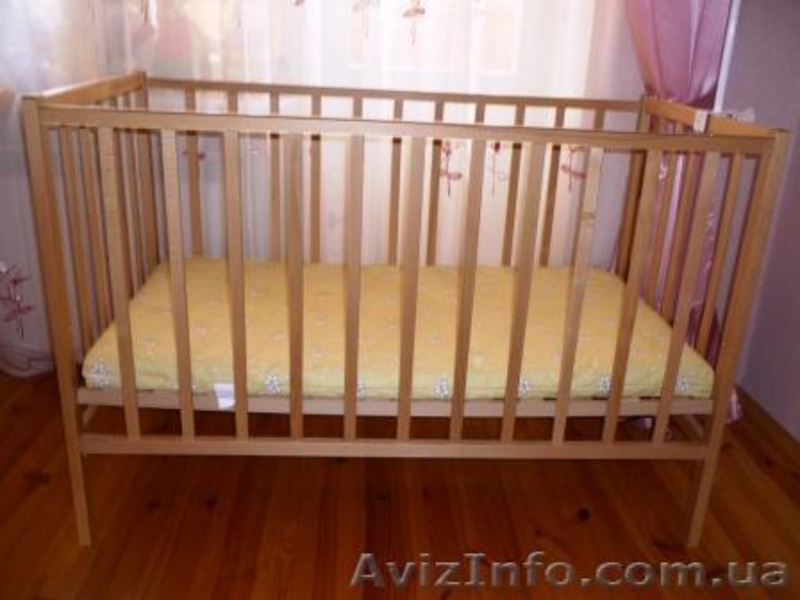 Детская кроватка + матрас кокосовый - <ro>Изображение</ro><ru>Изображение</ru> #1, <ru>Объявление</ru> #583795