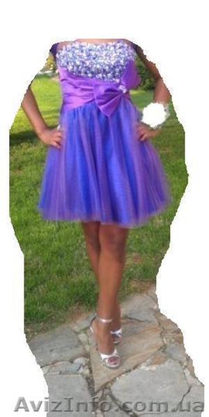 Шикарное вечерние платье фиолетовое - <ro>Изображение</ro><ru>Изображение</ru> #1, <ru>Объявление</ru> #658834