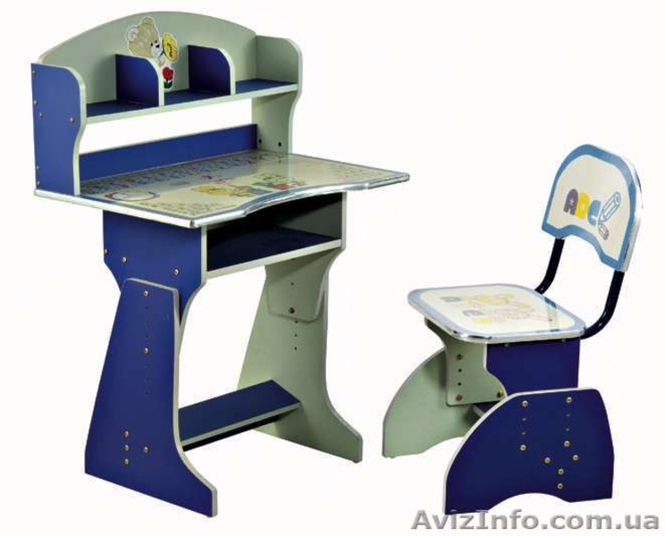 Cтол-парта 2070 синяя для мальчиков - <ro>Изображение</ro><ru>Изображение</ru> #2, <ru>Объявление</ru> #746614