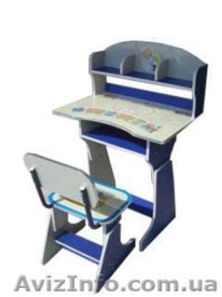 Cтол-парта 2070 синяя для мальчиков - <ro>Изображение</ro><ru>Изображение</ru> #1, <ru>Объявление</ru> #746614