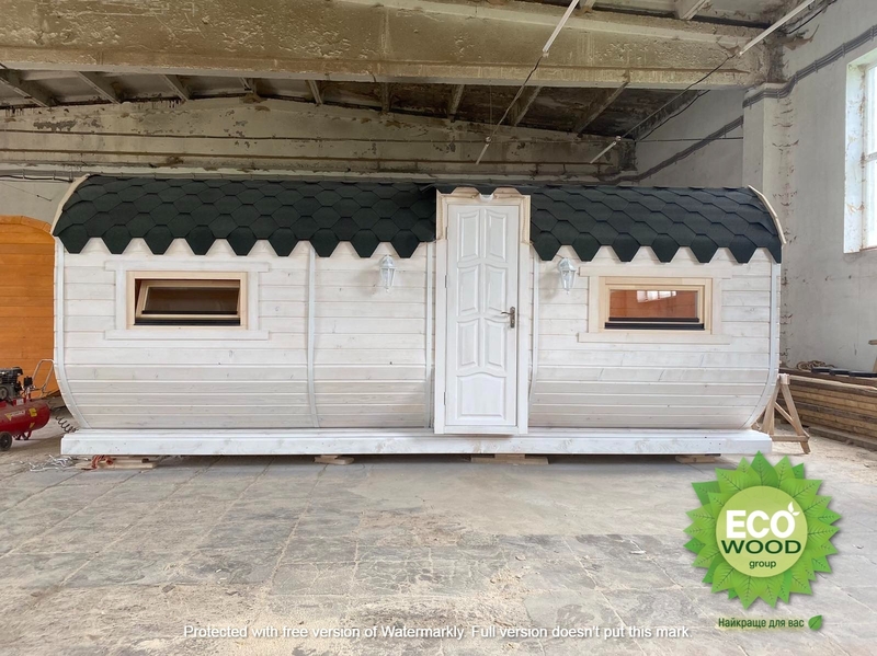 Мобильная баня-бочка овал под ключ 5х2,3 м от производителя - <ro>Изображение</ro><ru>Изображение</ru> #1, <ru>Объявление</ru> #1712019