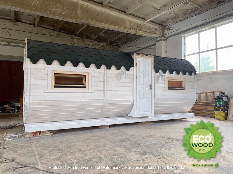 Мобильная баня-бочка овал под ключ 5х2,3 м от производителя - <ro>Изображение</ro><ru>Изображение</ru> #2, <ru>Объявление</ru> #1712019