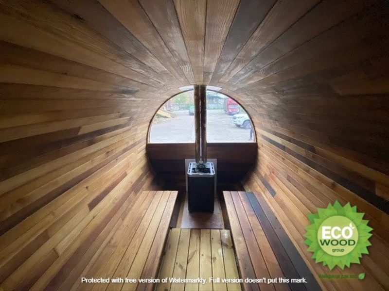 Мобильная баня бочка с панорамным окном под ключ 6х2,3 м. от производителя. - <ro>Изображение</ro><ru>Изображение</ru> #6, <ru>Объявление</ru> #1712029